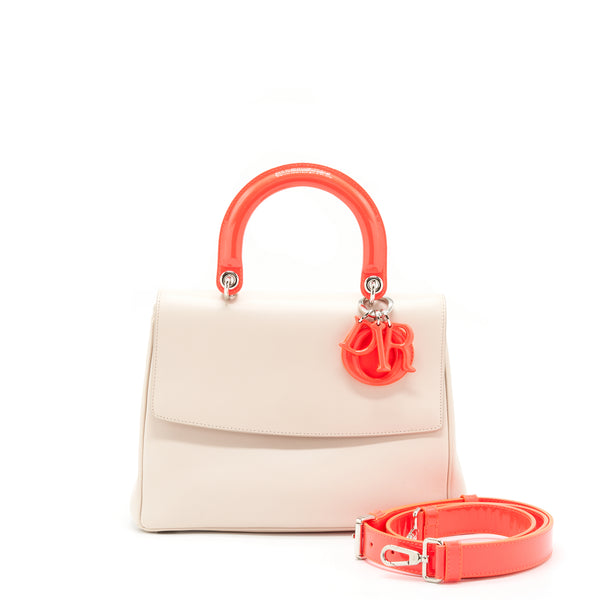 Dior Be Dior Bag Smooth Calfskin Beige / Bright Pink SHW