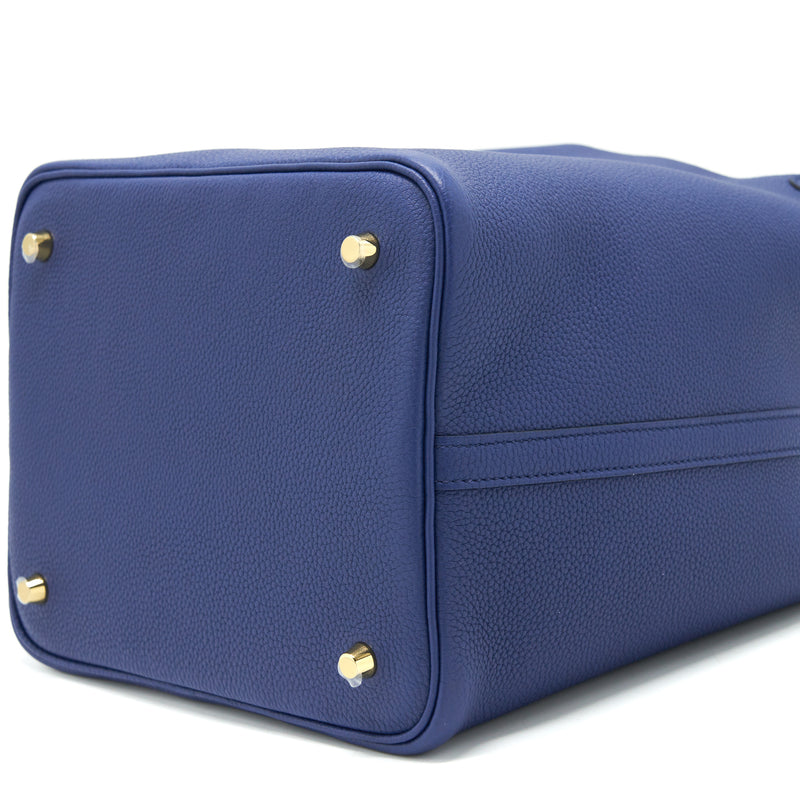 Hermes picotin 22 Lock bag Taurillon Maurice blue Saphir GHW Stamp Y