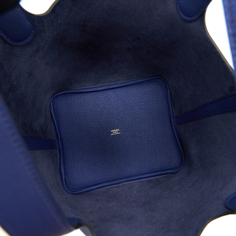 Hermes picotin 22 Lock bag Taurillon Maurice blue Saphir GHW Stamp Y