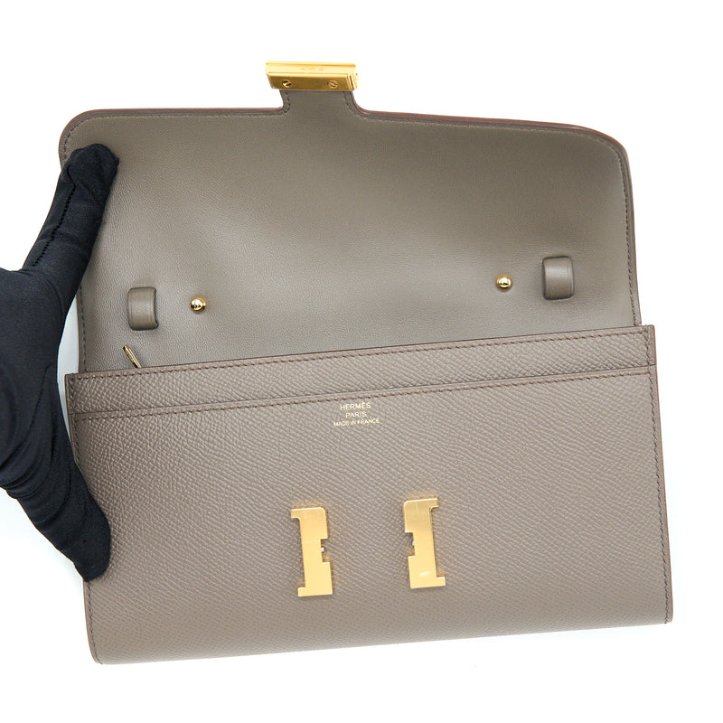 Hermes Constance To Go Epsom Gris Etain GHW Stamp Z