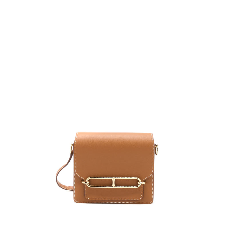 Hermes Mini Roulis Evercolor Gold LGHW Stamp C