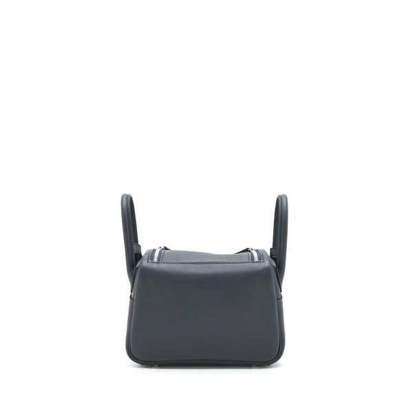 Hermes Mini Lindy Swift Blue Indigo SHW Stamp Z