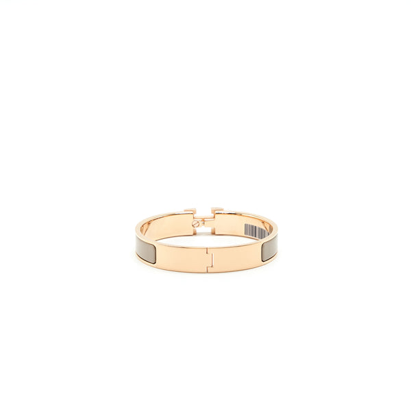 Hermes Size PM Clic H Bracelet Marron Glace RGHW