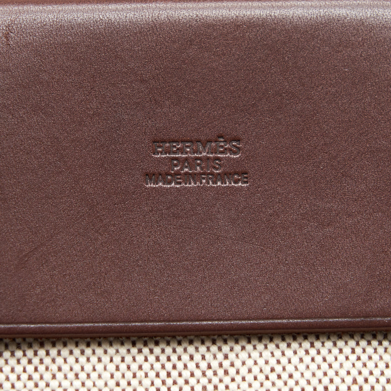 Hermes Vintage Canvas Shoulder Bag GHW with exchange Pocket