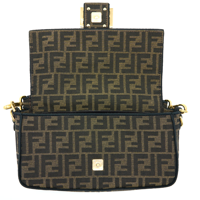 Fendi Baguette Shoulder Bag Canvas GHW
