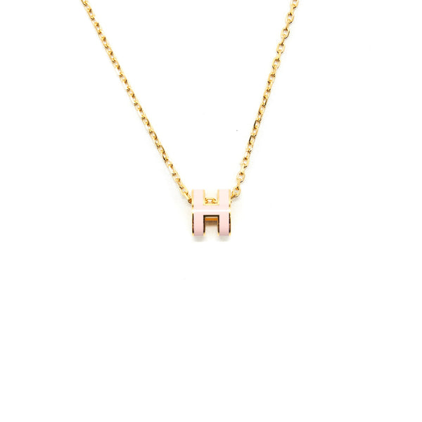 Hermes mini Pop H pendant Rose Dragee RGHW