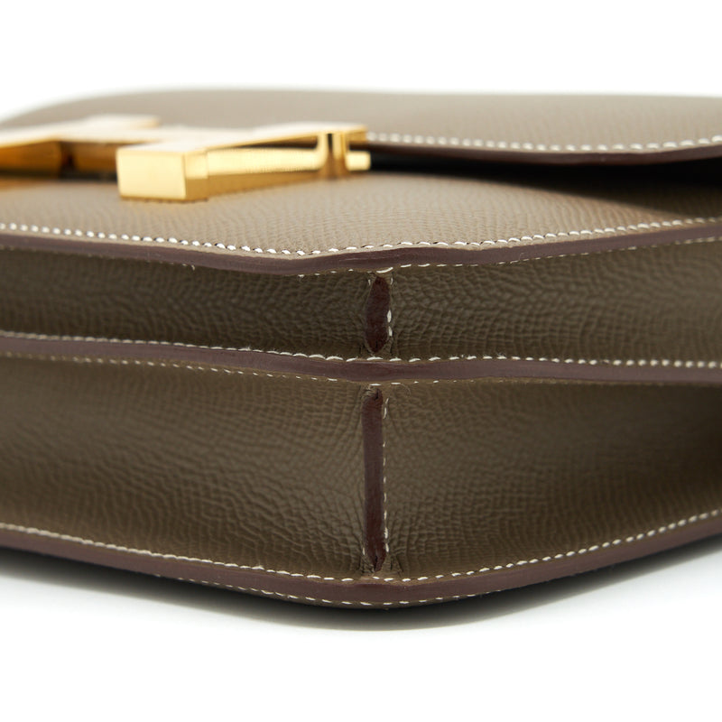 Hermes Constance Mini Epsom Etoupe GHW Stamp Z
