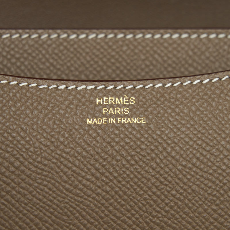 Hermes Constance Mini Epsom Etoupe GHW Stamp Z