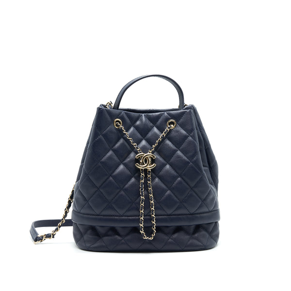 CHANEL BUCKET BAG IN Navy GHW