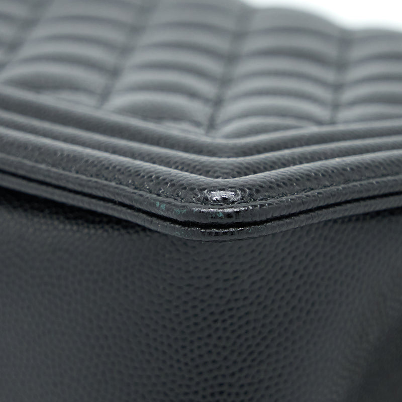 Chanel Boy Bag 28cm Caviar Black Brushed GHW