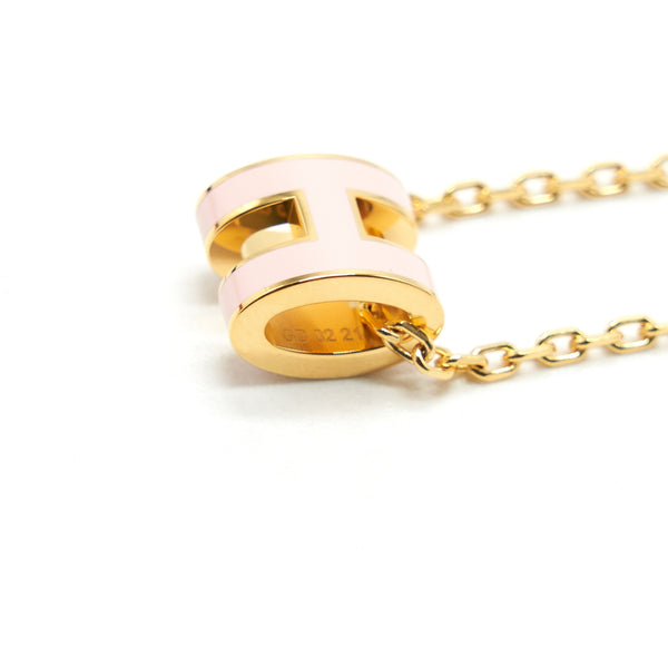 Hermes mini Pop h necklace Rose dragee ghw 3
