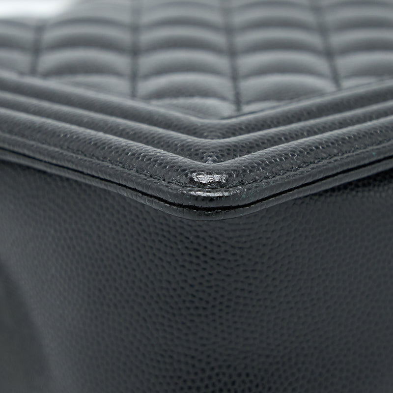 Chanel Boy Bag 28cm Caviar Black Brushed GHW