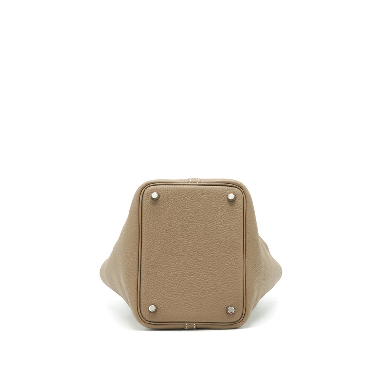Hermes Picotin 18 Lock Bag Clemence Etoupe SHW Stamp Y