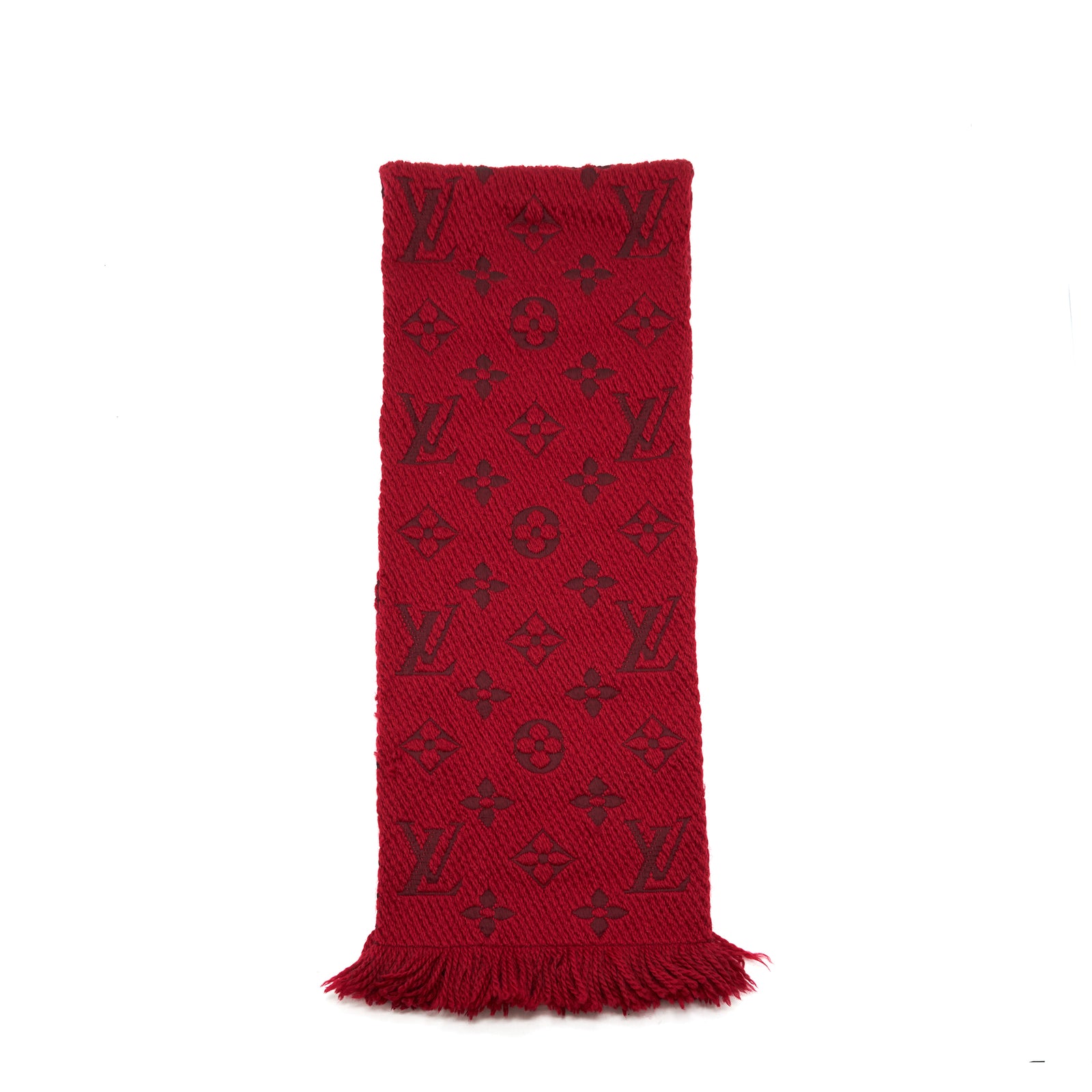 ruby　LOUIS VUITTON　大判マフラー　USED Louis Vuitton Logomania Scarf Ruby