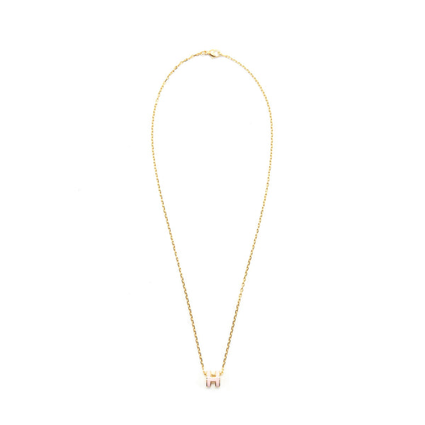 Hermes mini Pop H pendant Rose Dragee RGHW