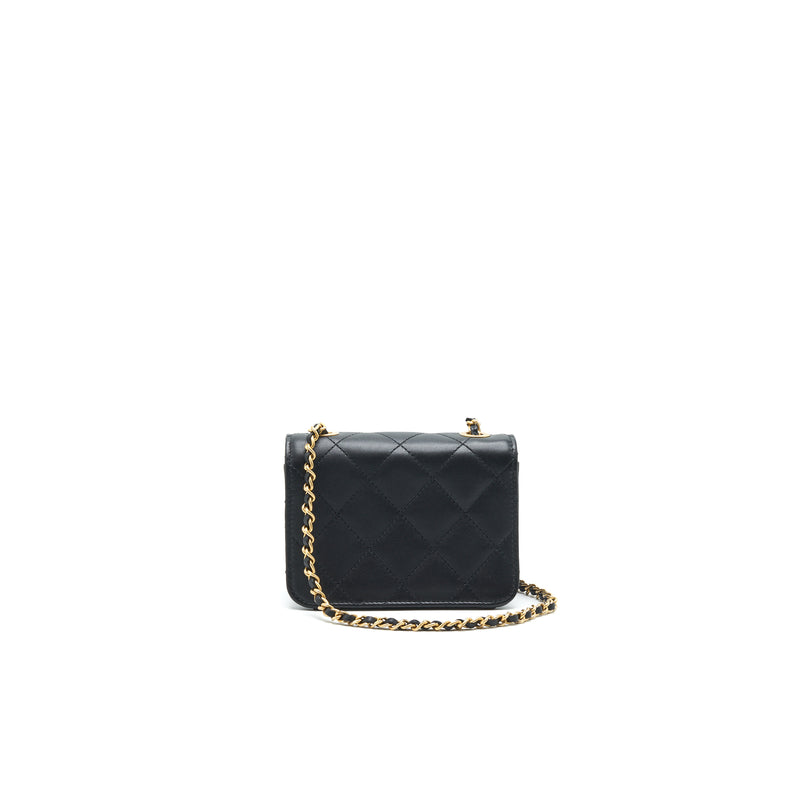 Chanel Small Flap Bag with Calfskin, Pearl , Resin Black GHW