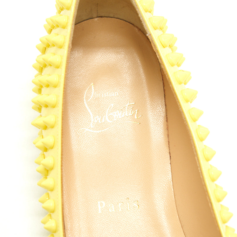 Christian Louboutin size38 Pigalle Spiked Yellow Flats