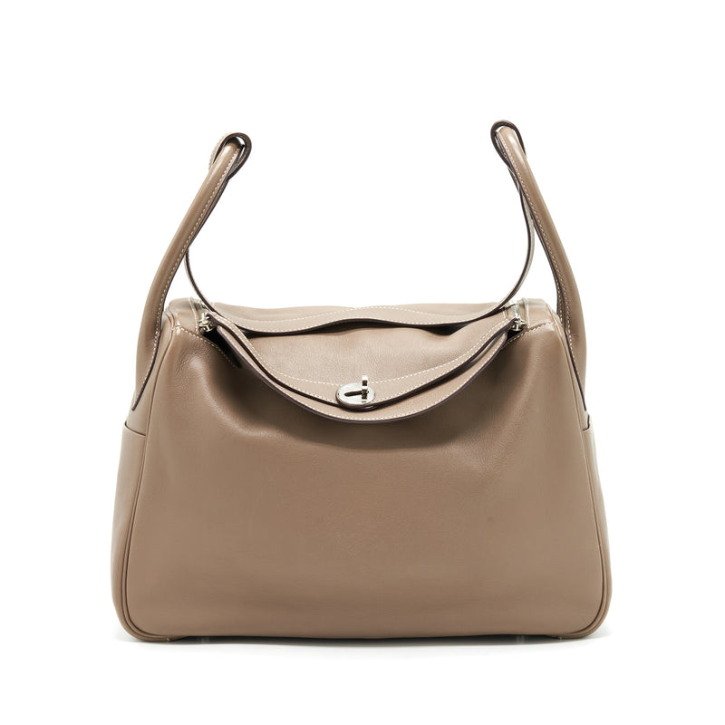 Hermes Lindy 34 Swift Etoupe SHW Stamp Square K