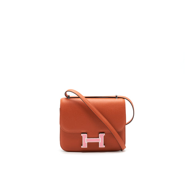 Hermes Constance Mini Veau Epsom Terre Battue/ Rose Confetti