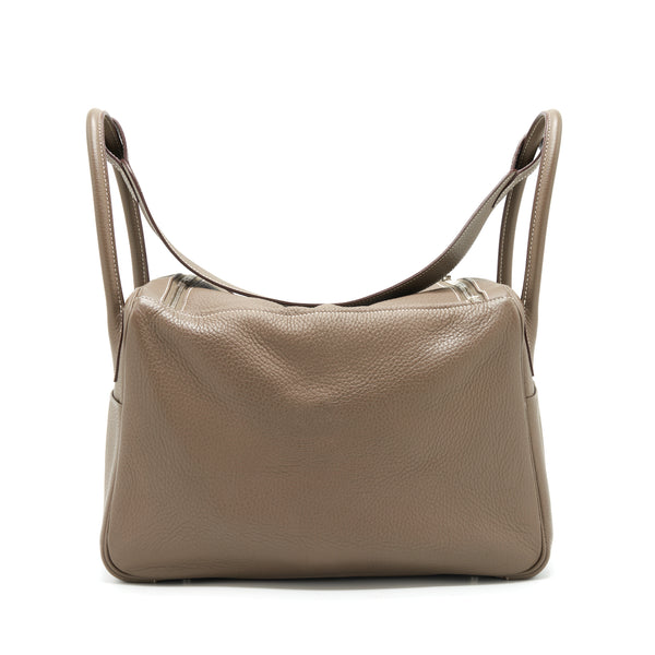 Hermes Lindy 34 Clemence Etoupe SHW Stamp Square R