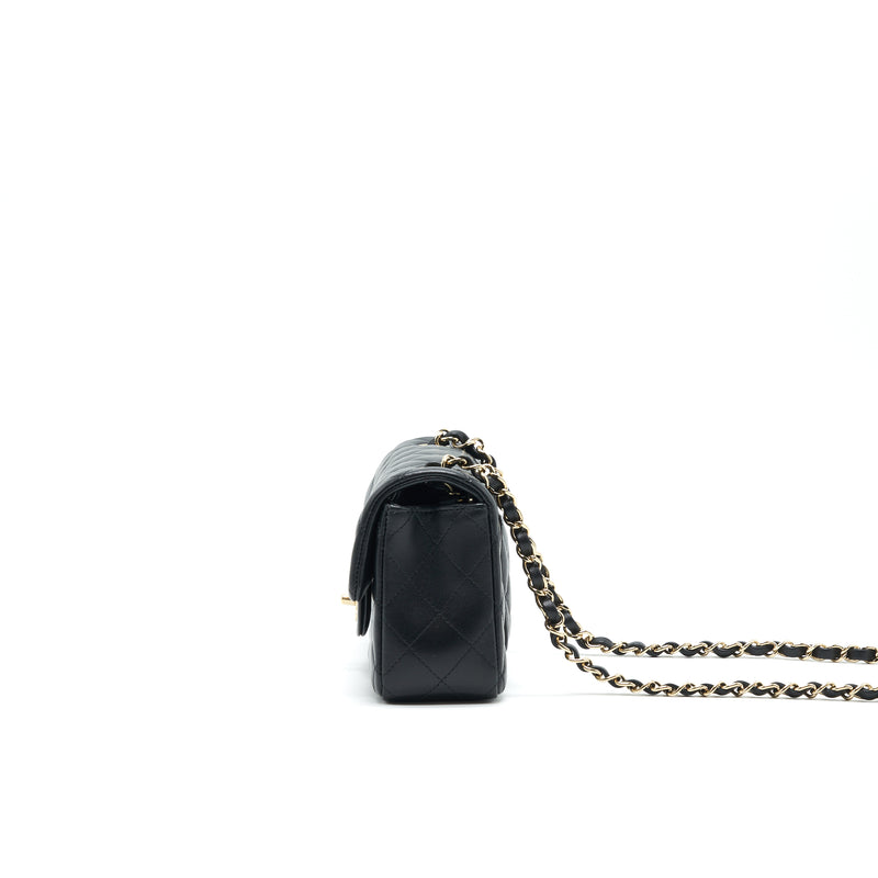 Chanel Mini Rectangular Flap Bag Black LGHW LAMBSKIN