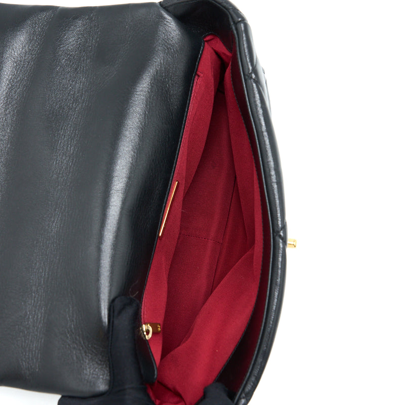 Chanel Medium 19 Bag Goatskin Black Multicolour Hardware
