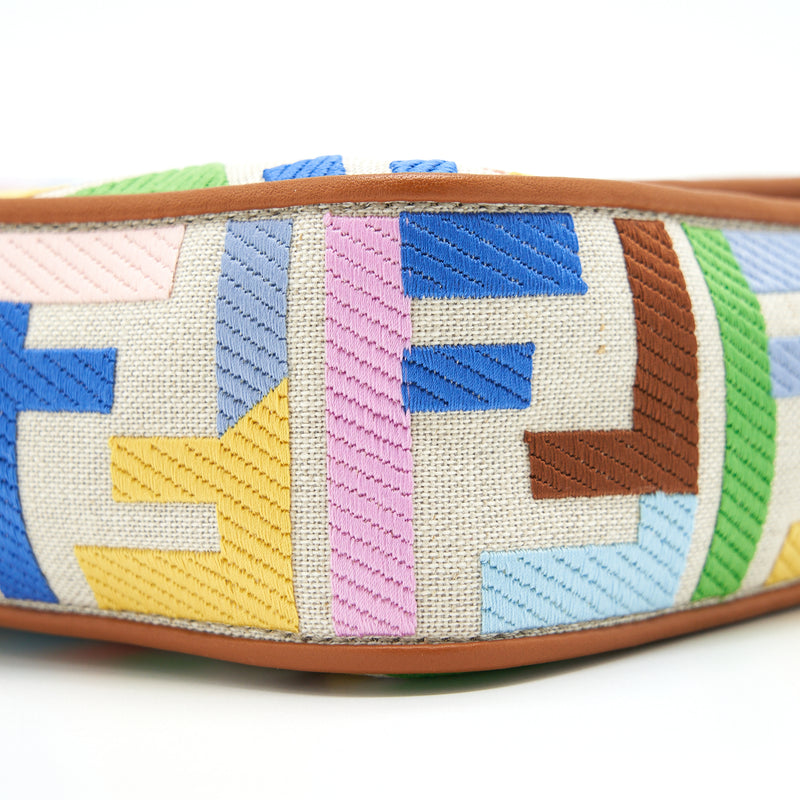 Fendi Baguette Bag in FF Motif Canvas Multicolour