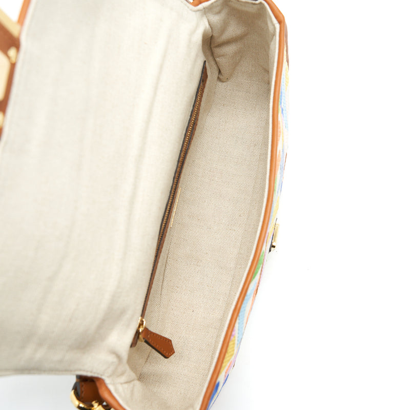 Fendi Baguette Bag in FF Motif Canvas Multicolour