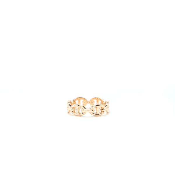 Hermes Size 56 Chaine D’ancre Enchainee Ring Rose Gold