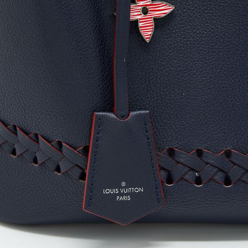 Louis Vuitton Blue Lockme Braided Bucket Bag Dark blue Leather