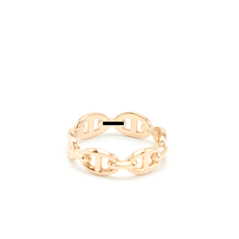 Hermes Size 56 Chaine D’ancre Enchainee Ring Rose Gold