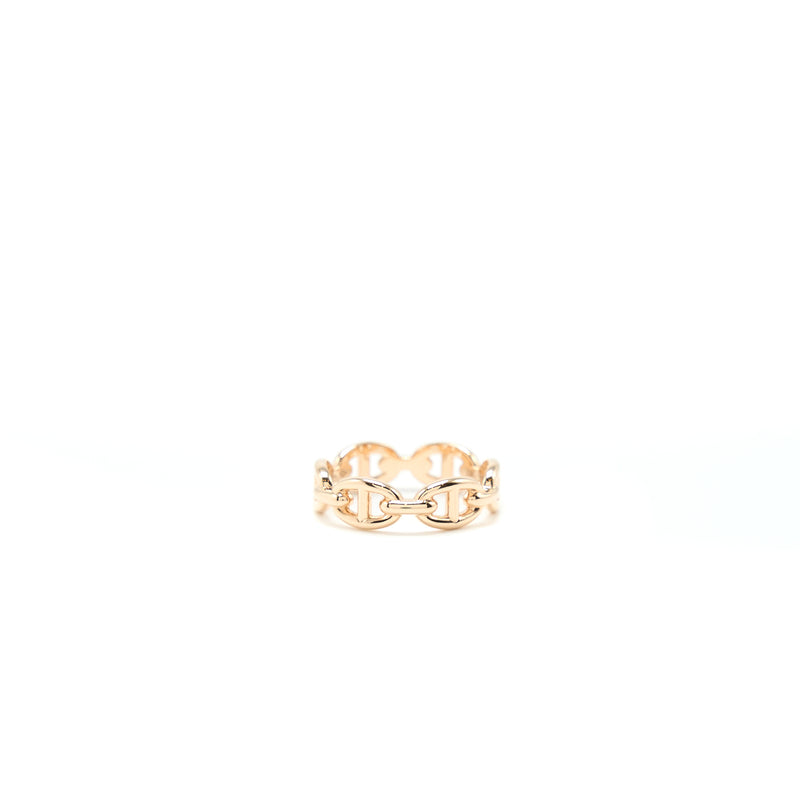 Hermes Size 56 Chaine D’ancre Enchainee Ring Rose Gold