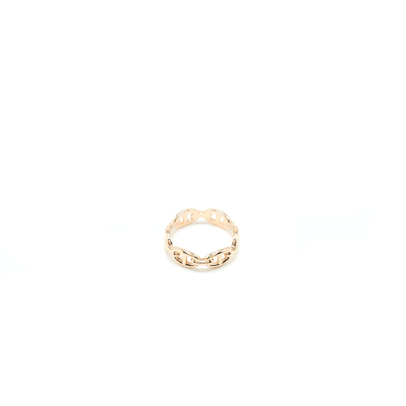 Hermes Size 56 Chaine D’ancre Enchainee Ring Rose Gold