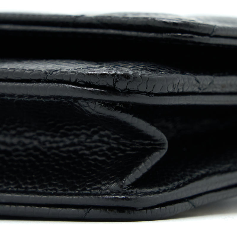 Chanel Classic Wallet On Chain Caviar Black GHW (Microchip)