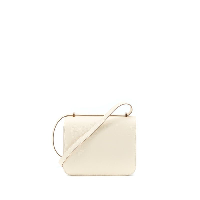 Hermes Mini Constance Epsom Craie RGHW Stamp Y