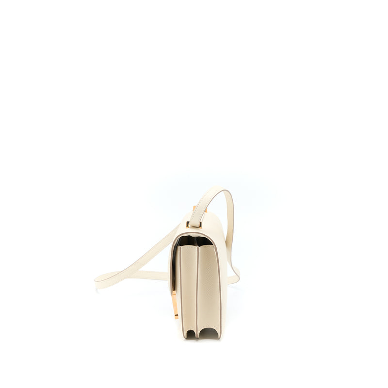 Hermes Mini Constance Epsom Craie RGHW Stamp Y
