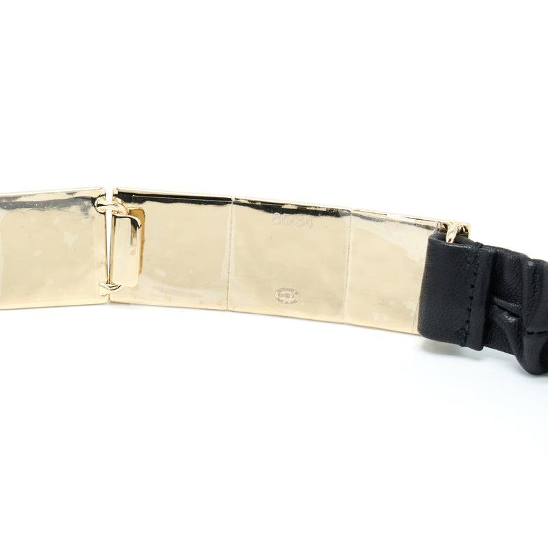 Chanel Belt Lambskin, Metal & Resin Black & White LGHW