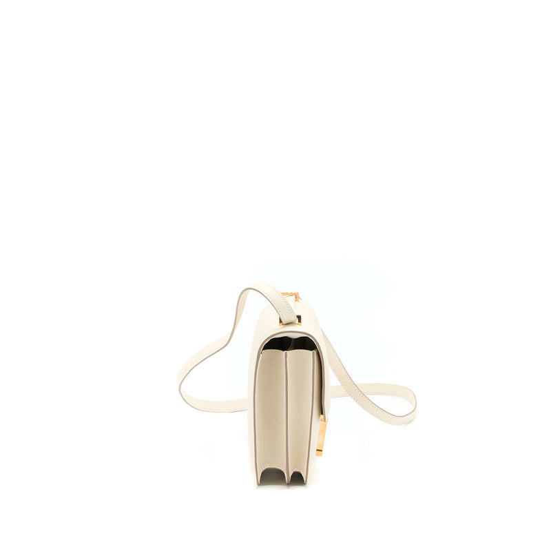Hermes Mini Constance Epsom Craie RGHW Stamp Y