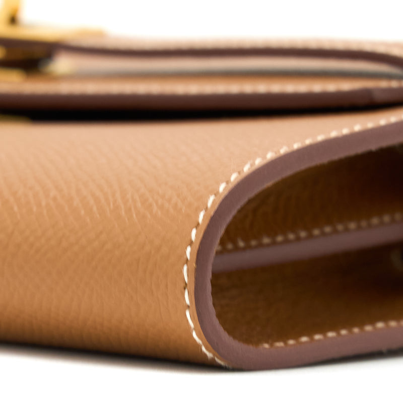 Hermes Kelly To Go Epsom Gold GHW Stamp Z