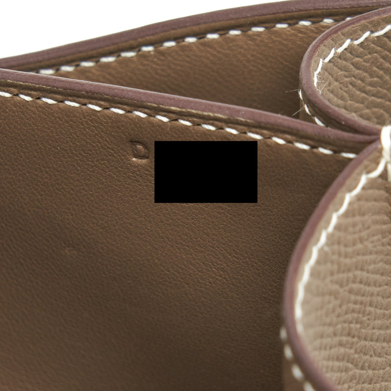 Hermes Constance 24 Epsom Etoupe SHW Stamp D