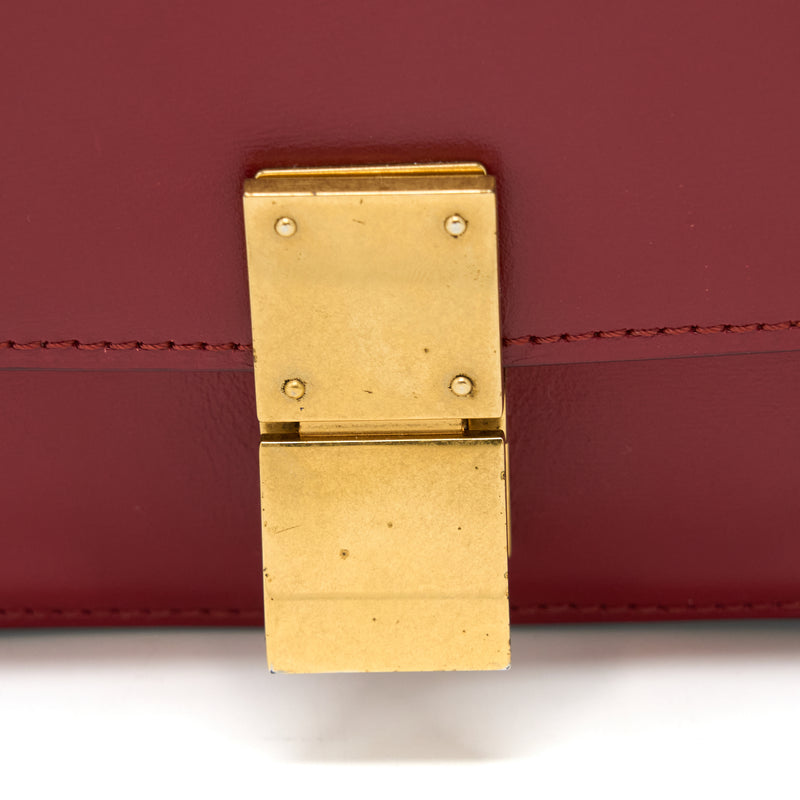 Celine Mini Box Celine Mini Box Calfskin Red GHW