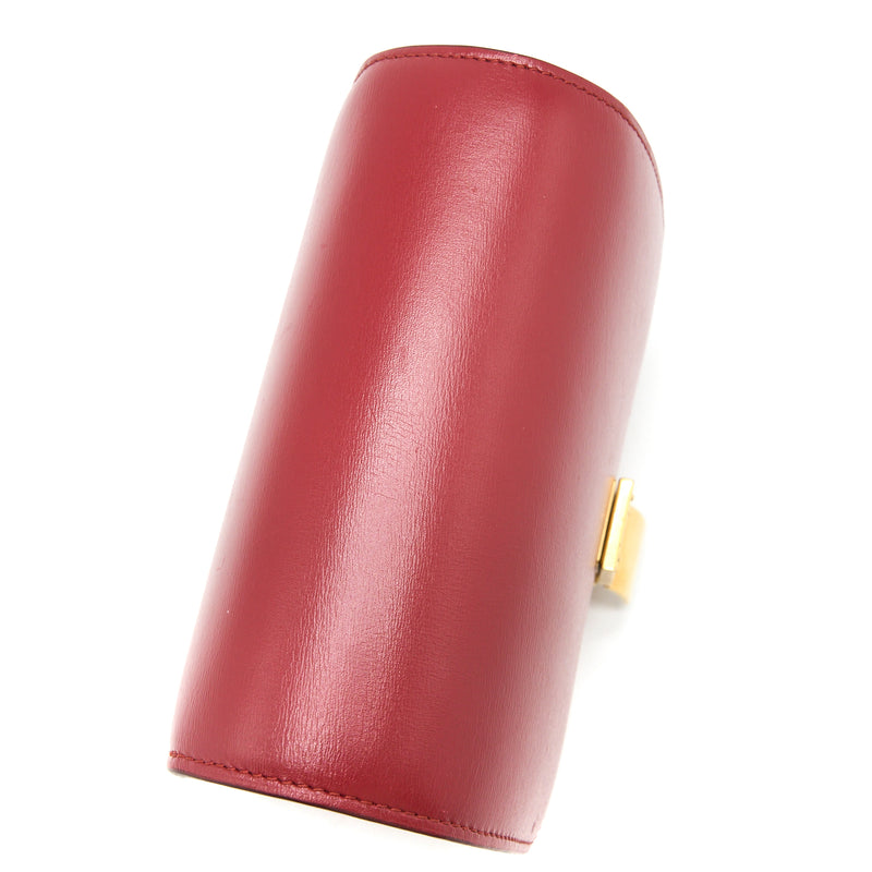 Celine Mini Box Calfskin Red GHW
