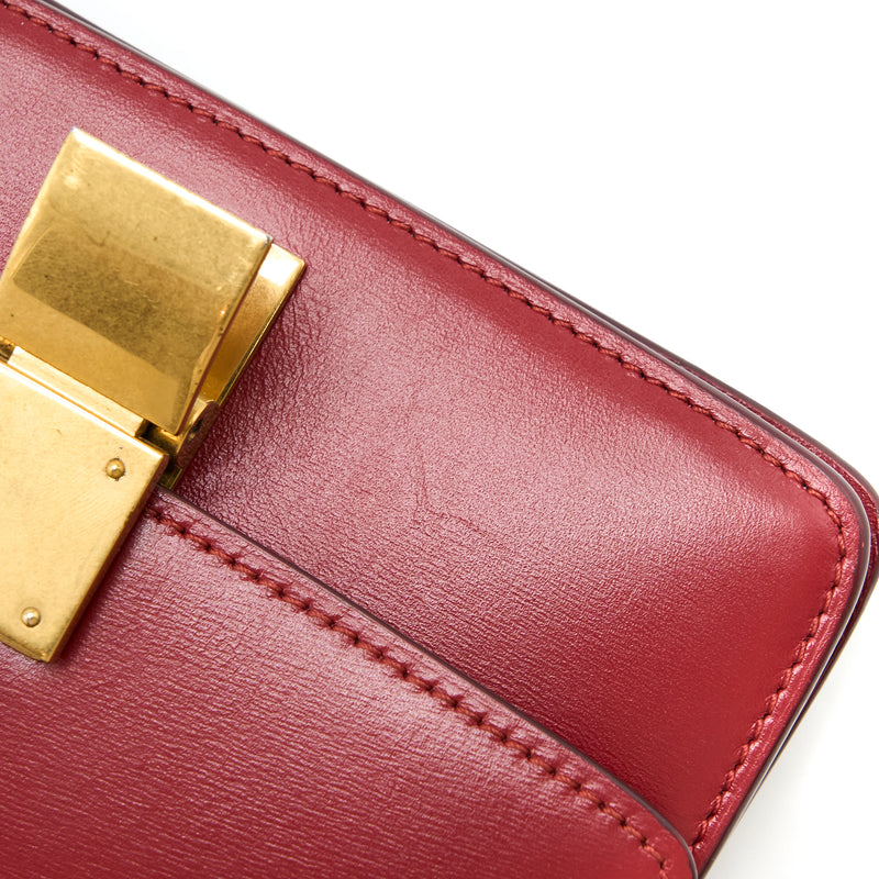 Celine Mini Box Celine Mini Box Calfskin Red GHW