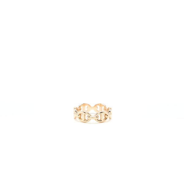 Hermes Size 52 Chaine D’ancre Enchainee Ring, Small Model Rose Gold