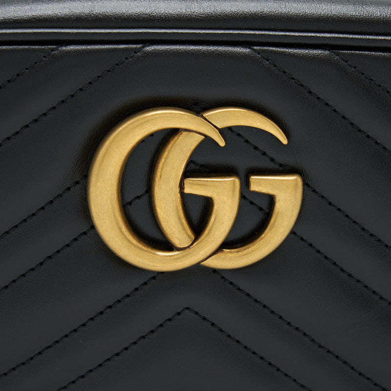 Gucci GG Marmont Small Matelasse Shoulder Bag Calfskin Black GHW