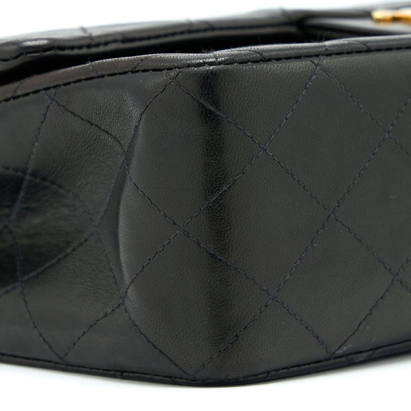 Chanel Vintage Classic Double Flap Bag Lambskin Black GHW