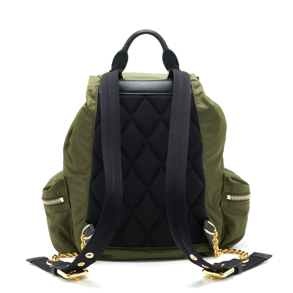 Burberry Nylon Rucksack Backpack Green GHW