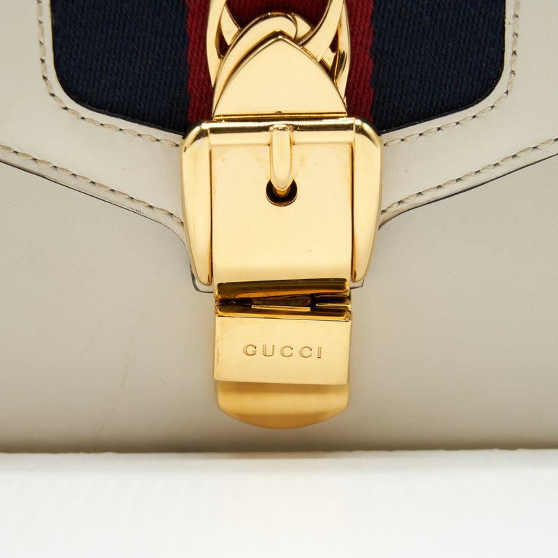 Gucci Mini Sylvie Chain Bag White GHW