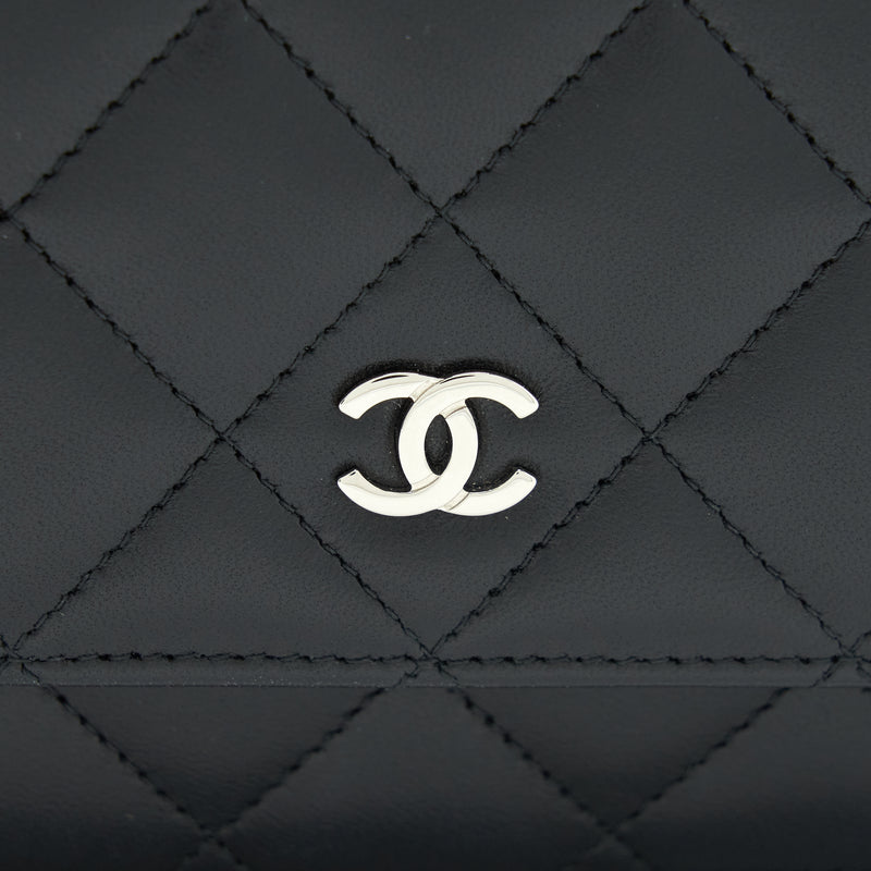 Chanel Classic Wallet On Chain Lambskin Black SHW