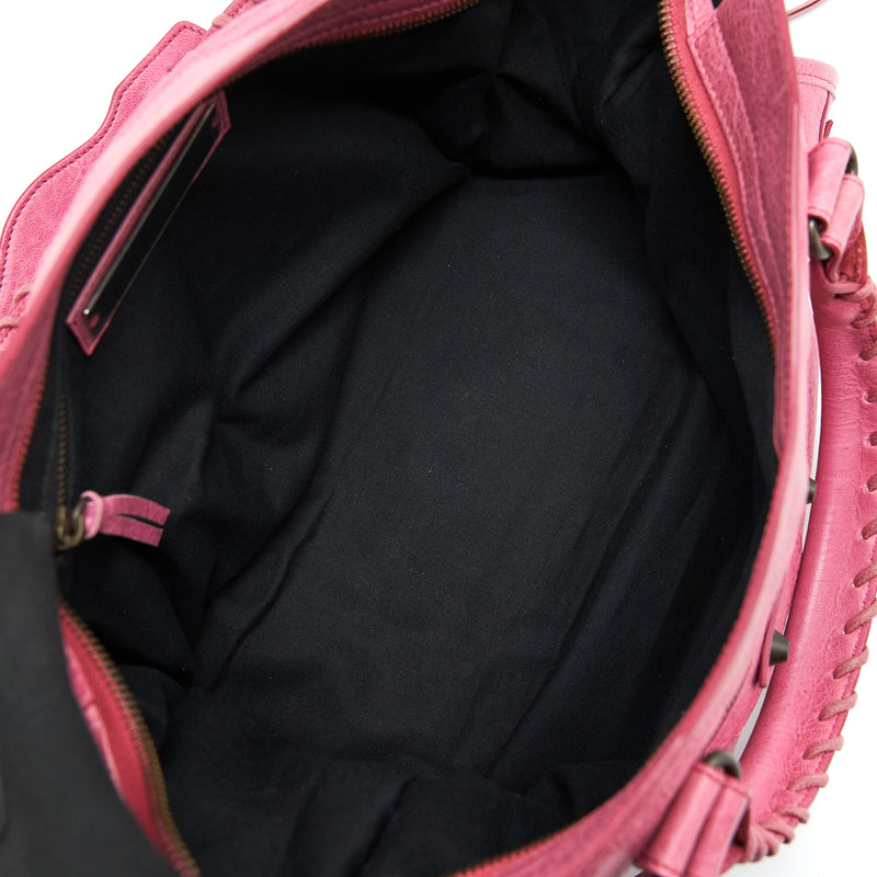 Balenciaga Classic City Bag Pink Ruthenium Hardware